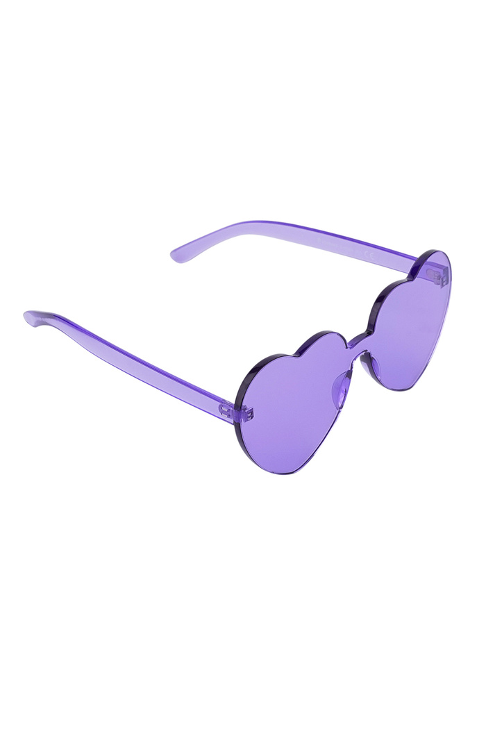 Sonnenbrille einfaches Herz - lila 