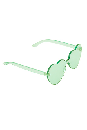 Gafas de sol corazón simple - verde h5 