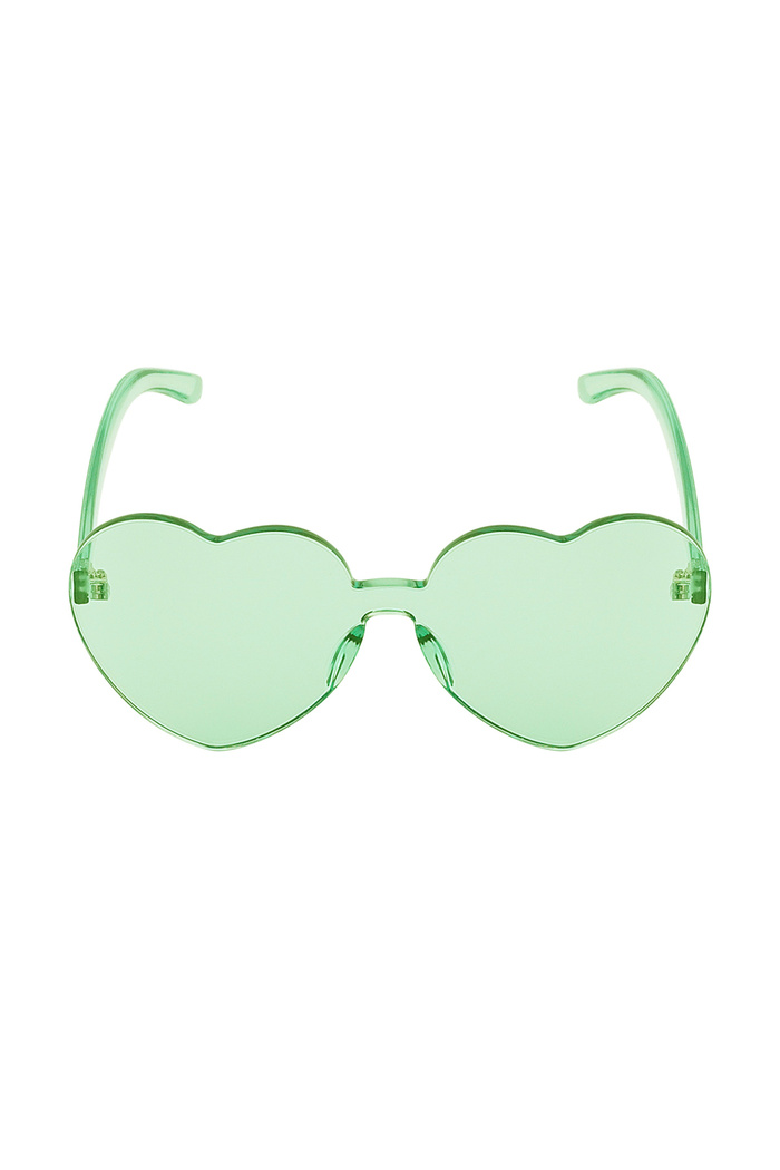 Güneş gözlüğü basit kalp - yeşil Resim5