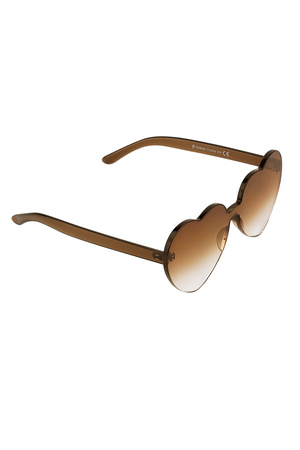 Sunglasses simple heart - camel h5 