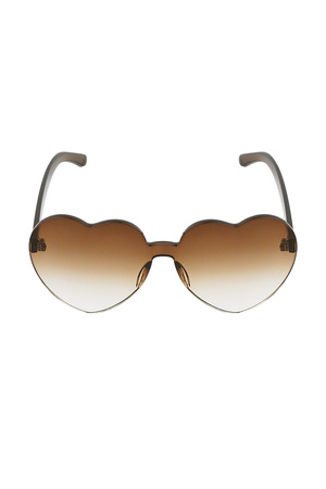 Sunglasses simple heart - camel h5 Picture5