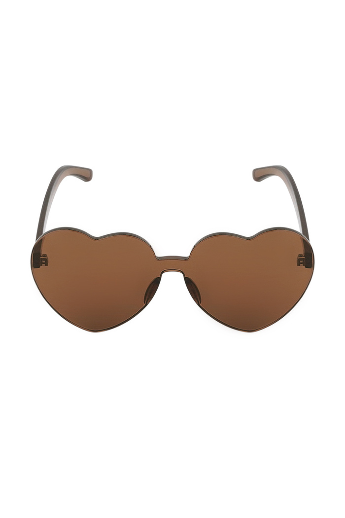 Sunglasses simple heart - brown Picture5
