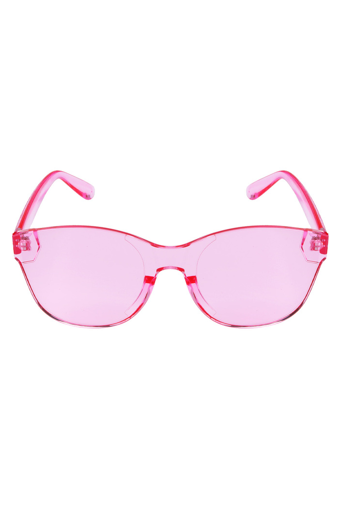 Eenkleurige trendy zonnebril - roze Afbeelding5