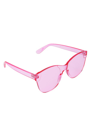 Einfarbige, trendige Sonnenbrille - Pink h5 
