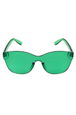 Tek renkli trend güneş gözlüğü - yeşil h5 Resim5