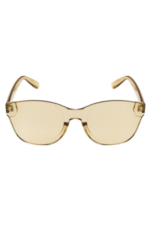 Eenkleurige trendy zonnebril - beige h5 Afbeelding5