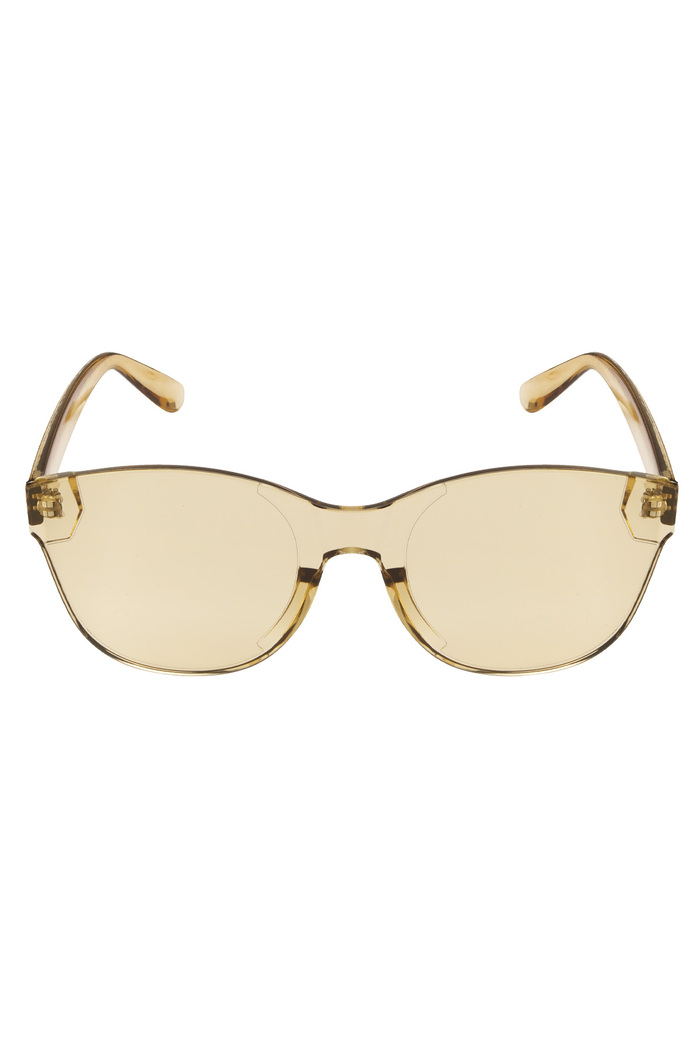 Single-color trendy sunglasses - beige Picture5