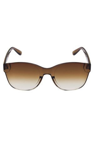 Eenkleurige trendy zonnebril - bruin h5 Afbeelding5