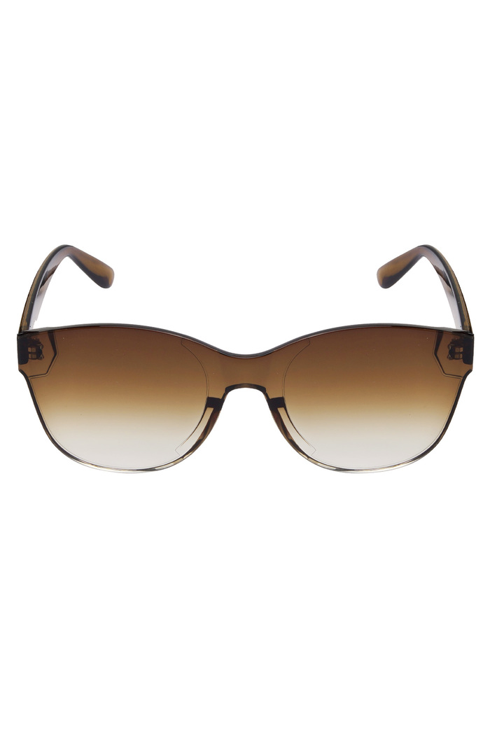 Eenkleurige trendy zonnebril - bruin Afbeelding5