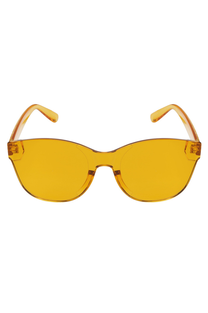 Tek renkli trend güneş gözlüğü - turuncu Resim5
