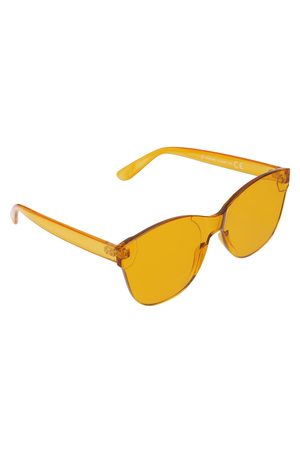 Eenkleurige trendy zonnebril - oranje h5 