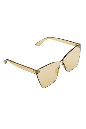 Single-color daily sunglasses - beige h5 