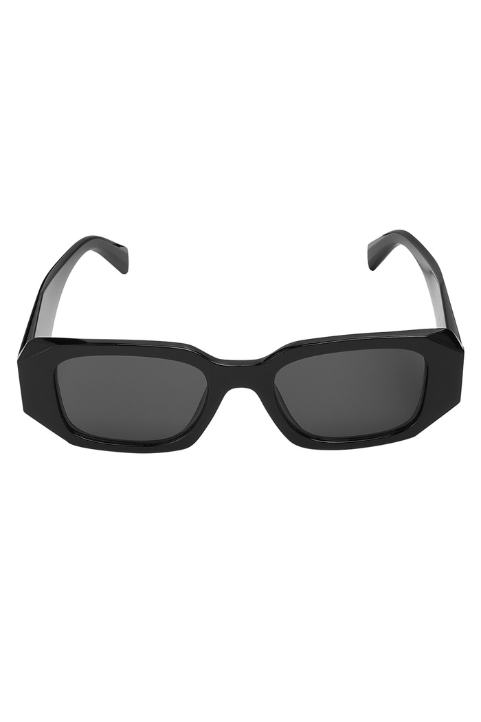 Sieht aus wie eine Sonnenbrille mit Ecken – schwarz  Bild6