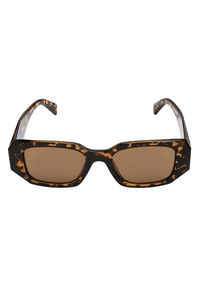 Look a like sunglasses with corners - brown Picture6