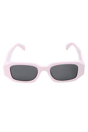 Look a like zonnebril met hoekjes -  zwart / roze h5 Afbeelding6