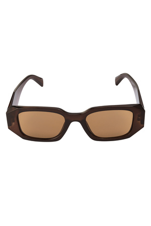 Look a like sunglasses with corners - dark brown  h5 Picture6