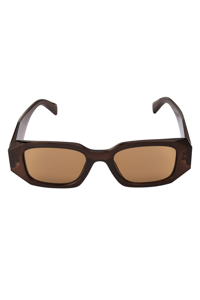 Look a like sunglasses with corners - dark brown  Picture6