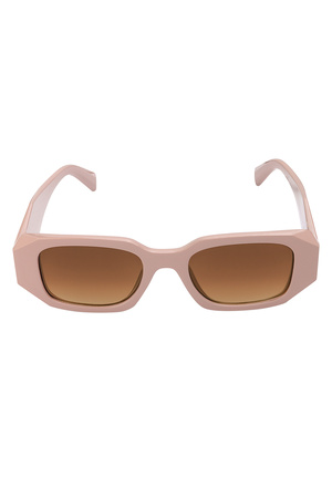 Look a like zonnebril met hoekjes -  roze h5 Afbeelding6