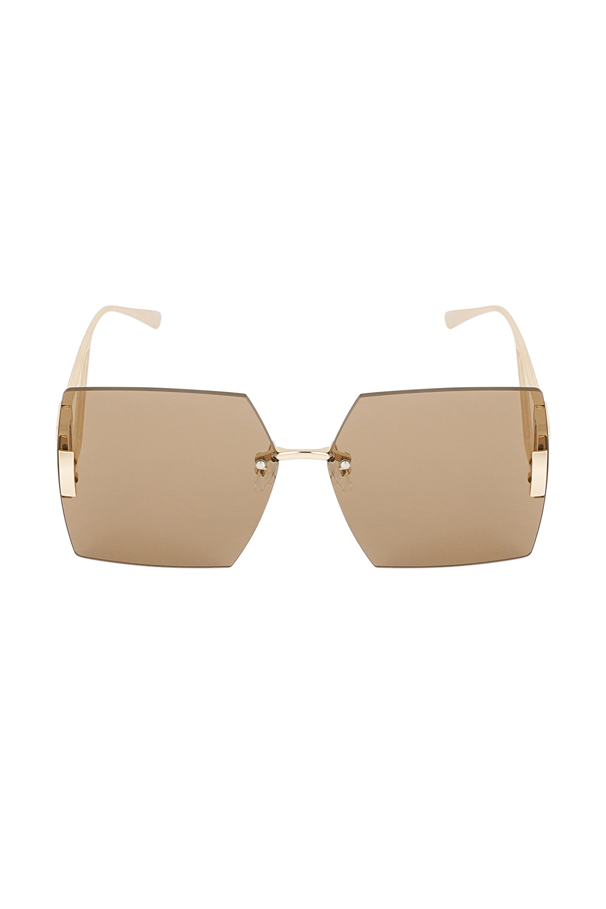 Rimless square sunglasses - camel  h5 Picture2