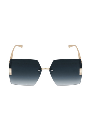 Gafas de sol cuadradas sin montura - negro/dorado h5 Imagen2
