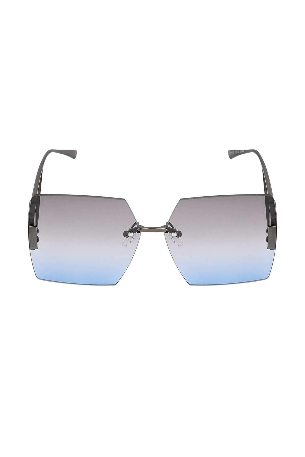 Rimless square sunglasses - blue h5 Picture2