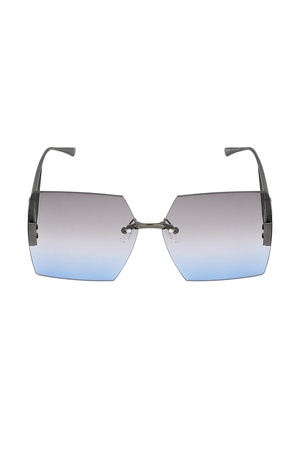 Randlose quadratische Sonnenbrille – blau h5 Bild2