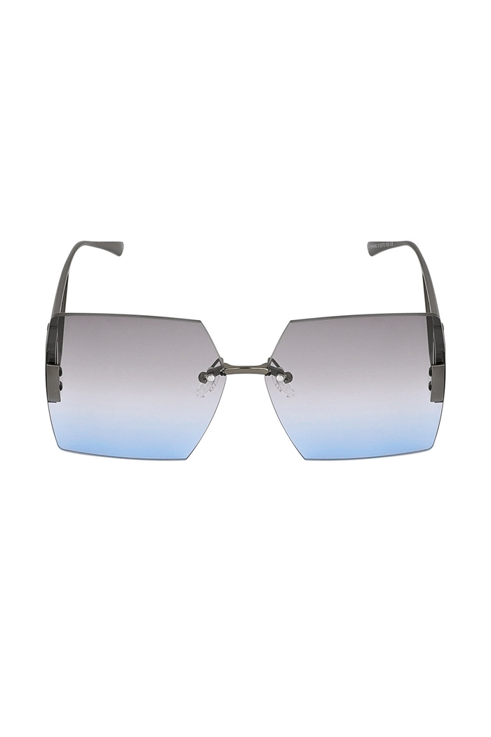 Randlose quadratische Sonnenbrille – blau Bild2