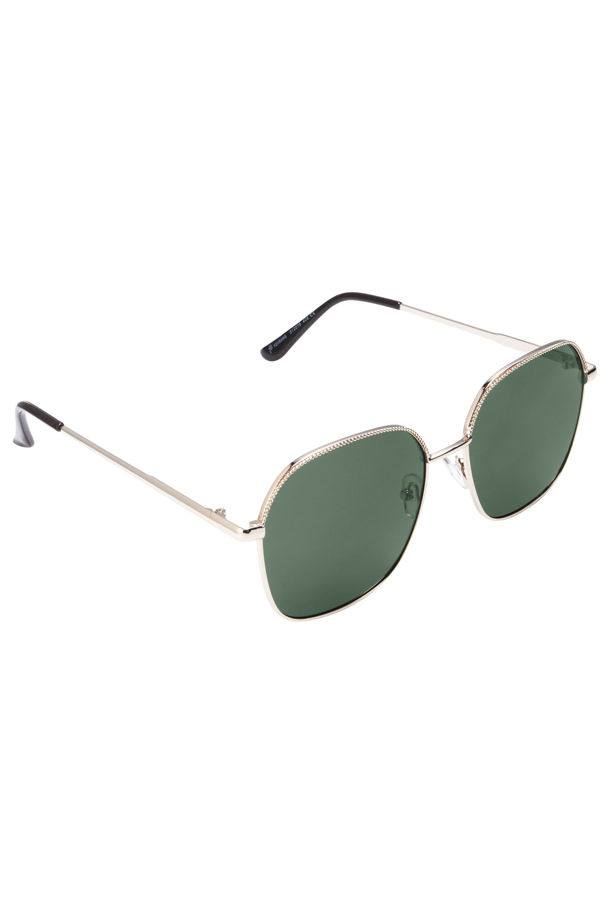 Large square sunglasses with metal frame