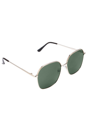 Large square sunglasses with metal frame h5 