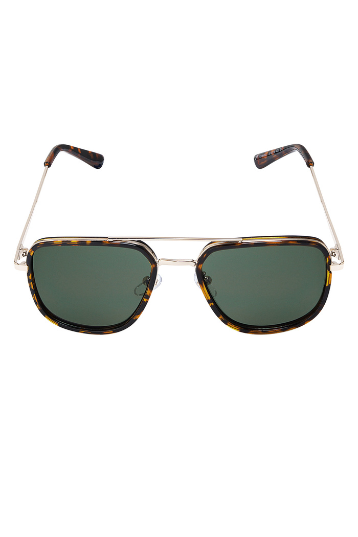 Retro tarz güneş gözlüğü - koyu yeşil  Resim5