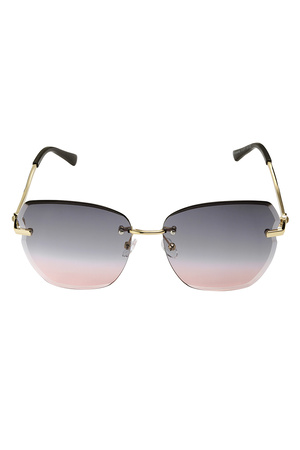 Statement-Sonnenbrille mit goldenen Beschlägen – Roségold h5 Bild5