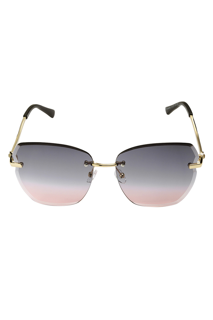 Statement-Sonnenbrille mit goldenen Beschlägen – Roségold Bild5