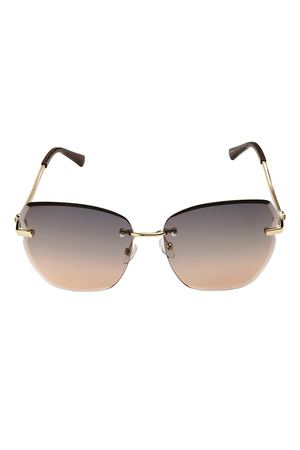 Statement sunglasses gold hardware - coral h5 Picture5