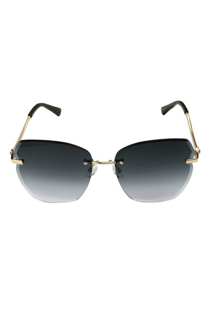 Statement-Sonnenbrille mit goldenen Beschlägen – Grau h5 Bild5