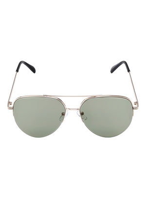 Aviator style sunglasses - gray gold h5 Picture5