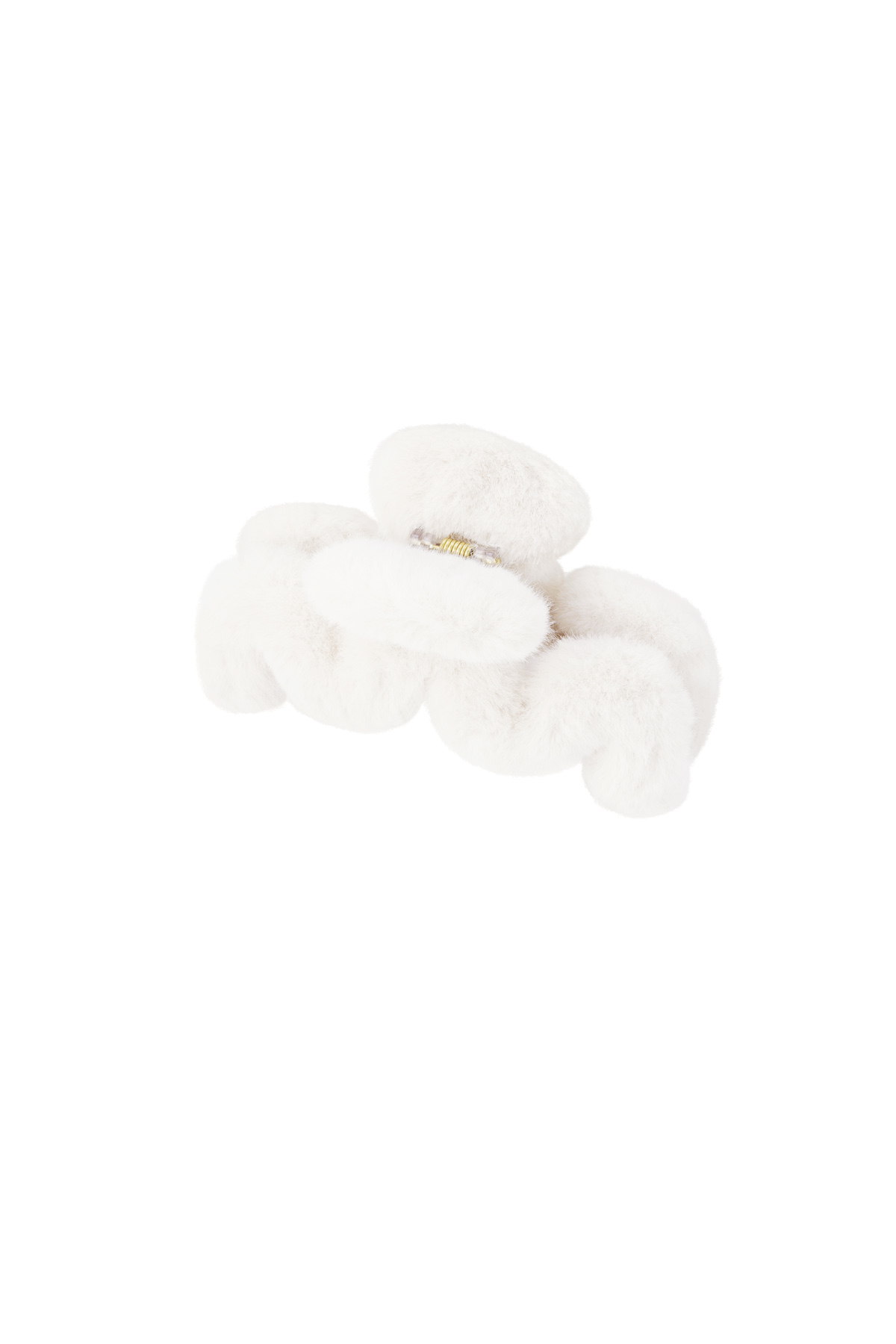 Hair clip fluffy zigzag - white h5 Picture6