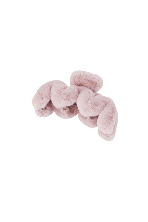 Hair clip fluffy zigzag - pink h5 