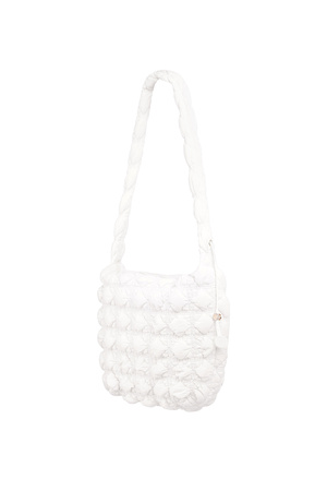 Large shoulder bag cloudy essential - white h5 Picture5