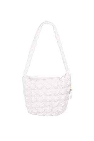 Large shoulder bag cloudy essential - white h5 