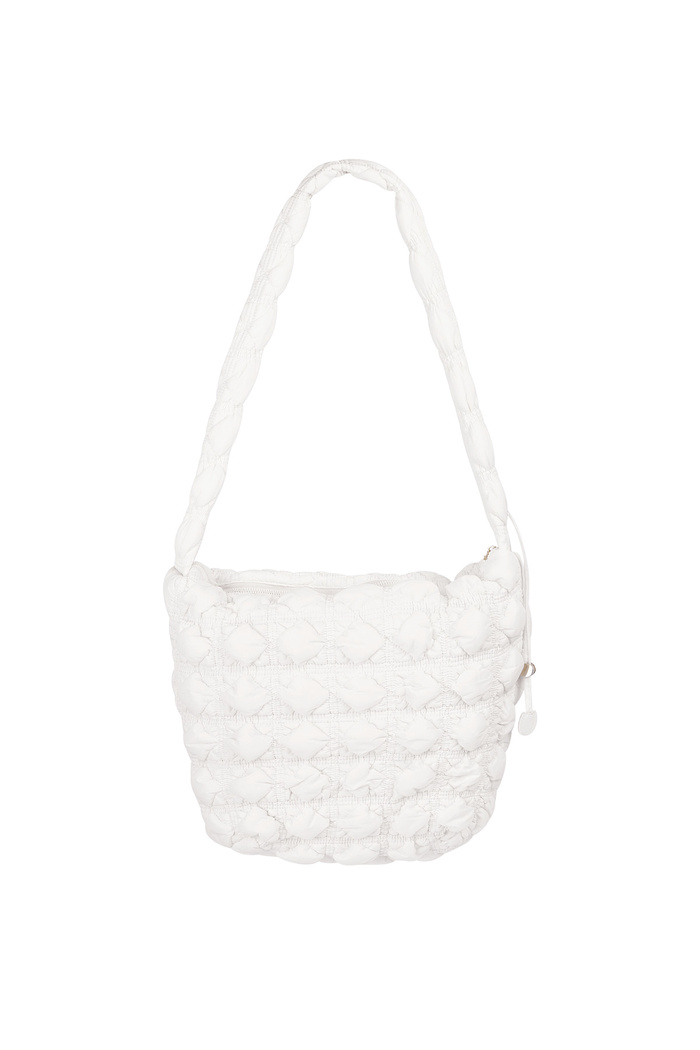 Large shoulder bag cloudy essential - white 