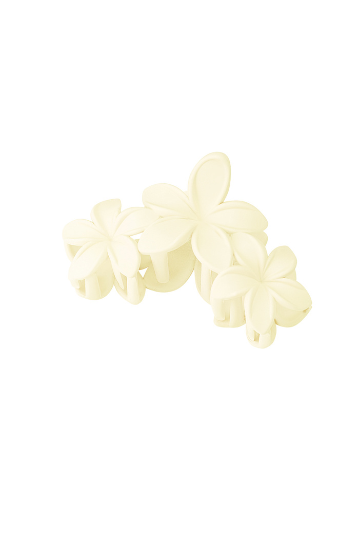hair clip with large flowers - off-white 