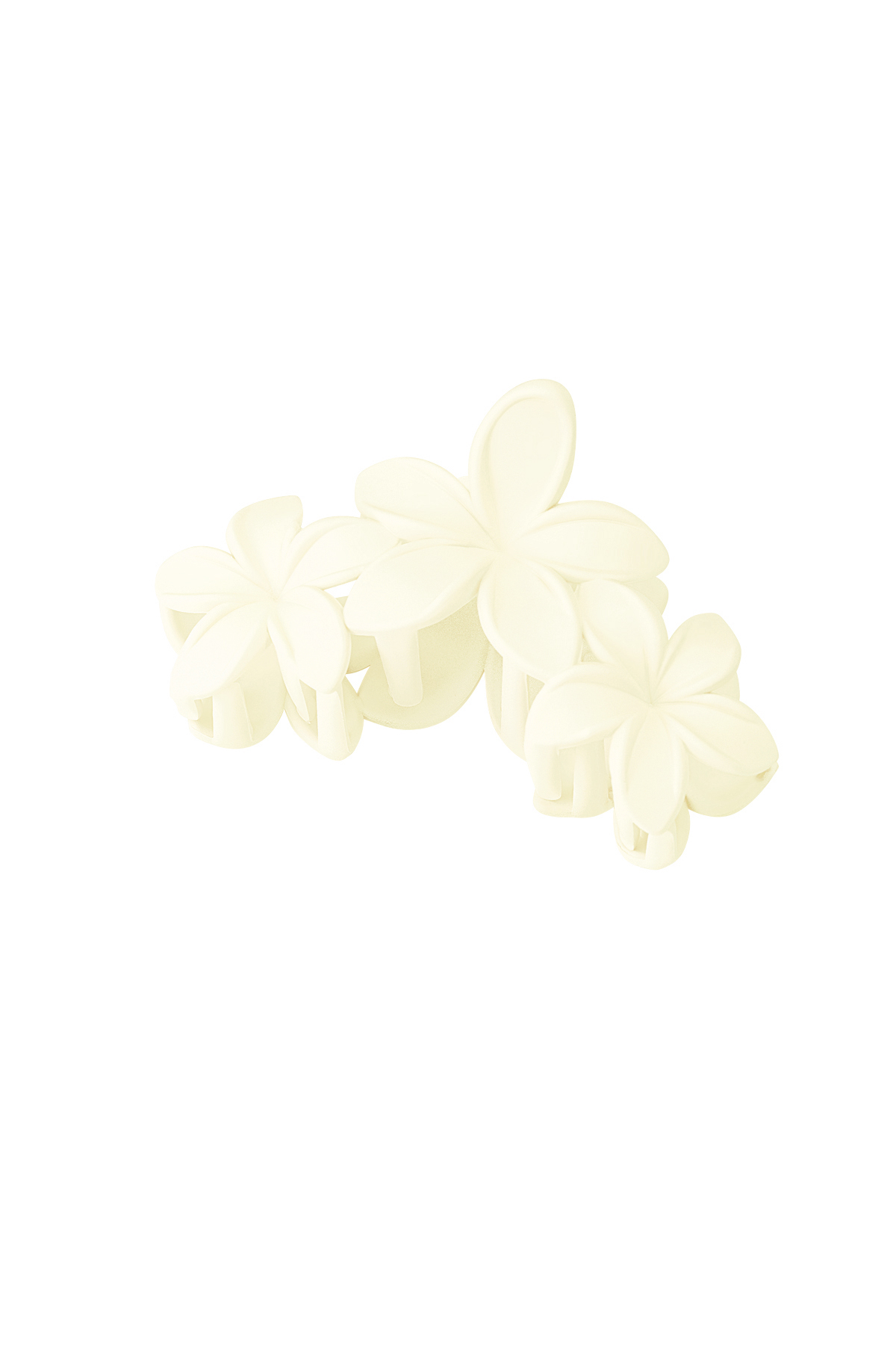 barrette à cheveux grandes fleurs - écru