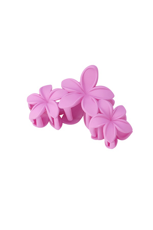hair clip with large flowers - pink h5 