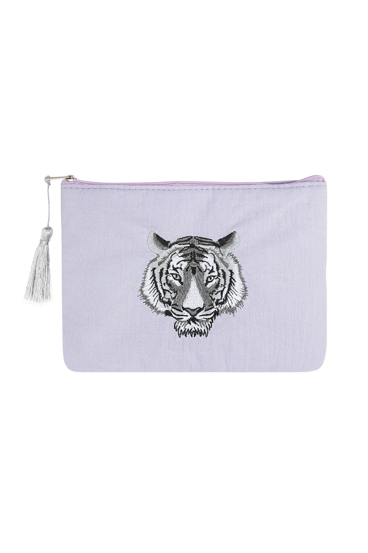 Make-up bag with tiger head - lilac h5 