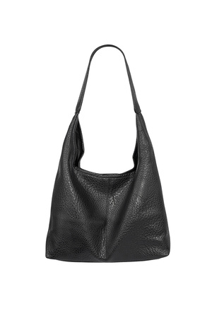 Shopper tas - zwart kleurig h5 