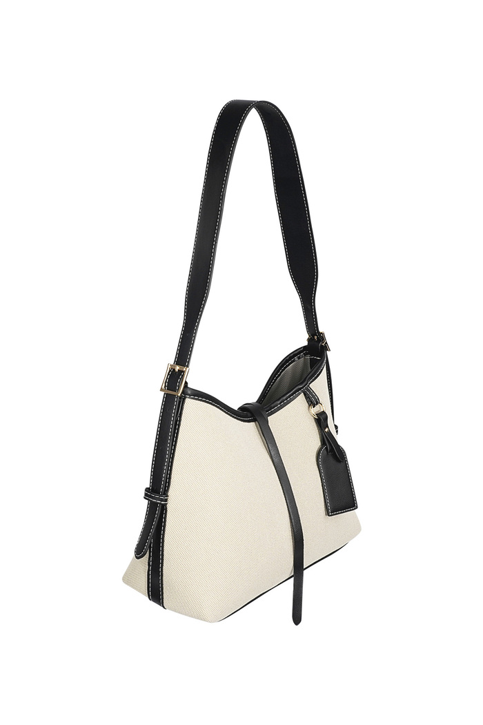 Schicke Tasche mit verstellbarem Riemen – Schwarz und Weiß Bild5