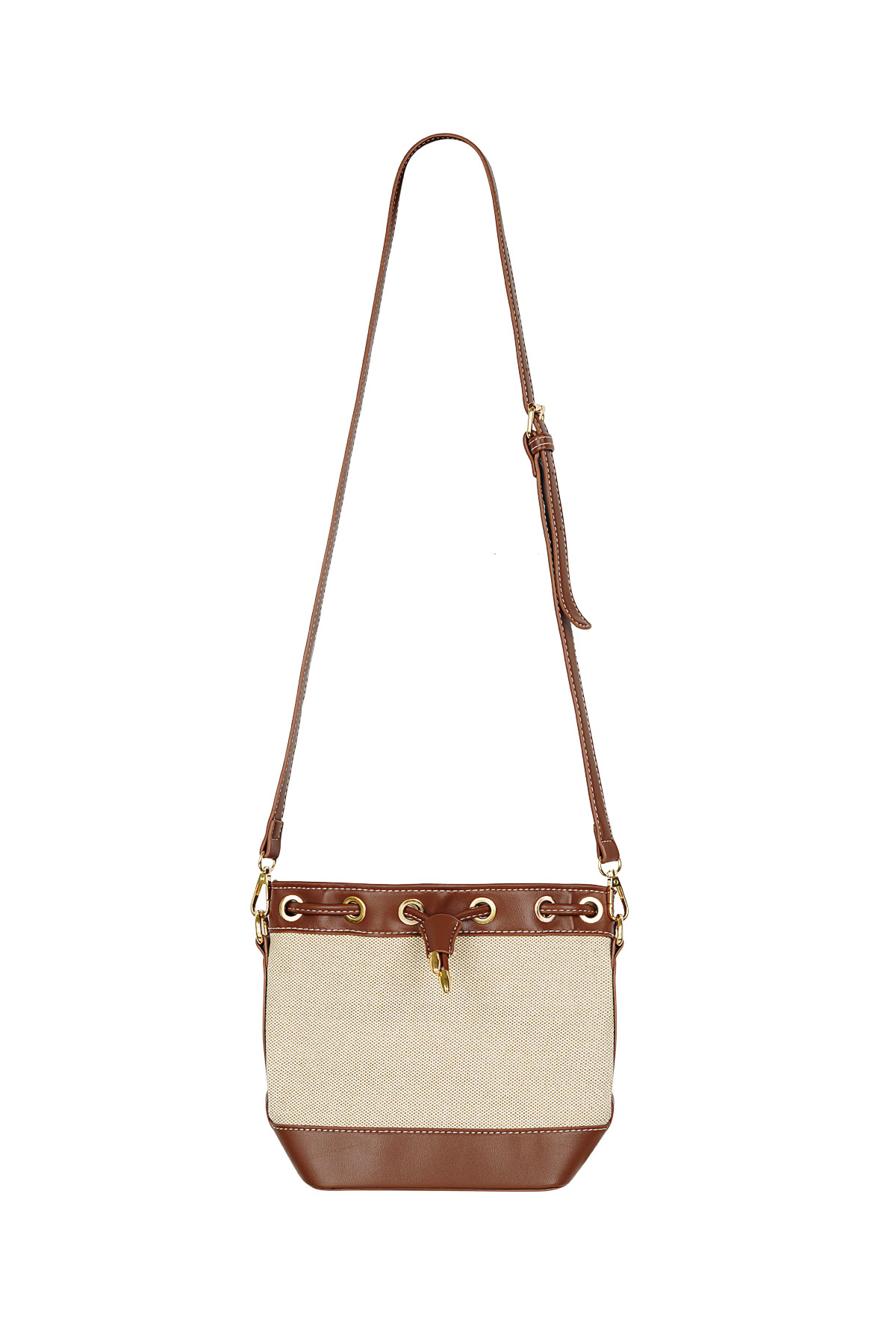 Bucket bag old money style - brown/beige h5 Picture5
