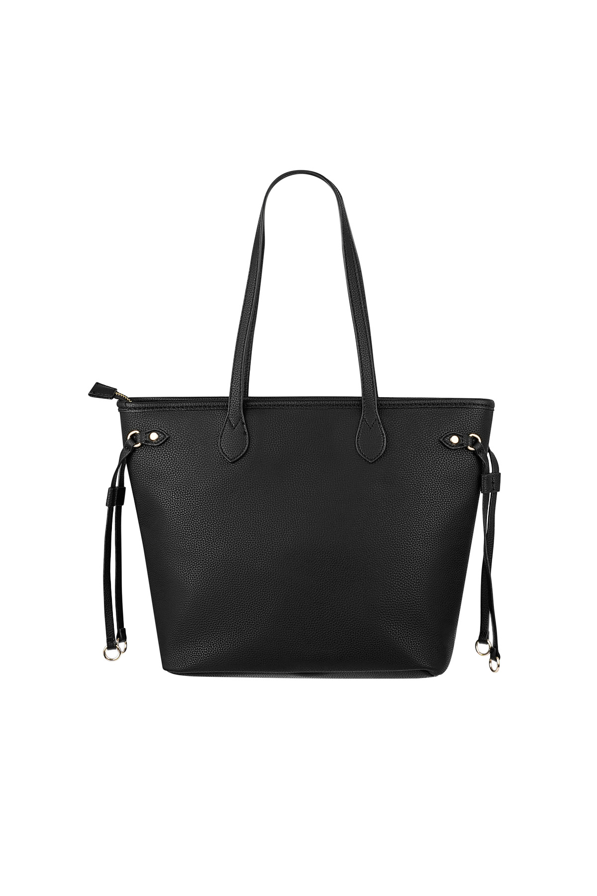 Handbag with straps - black