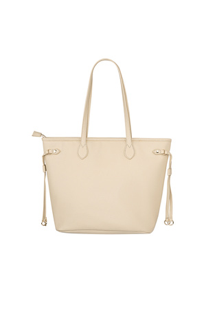 Handbag with straps - sand  h5 