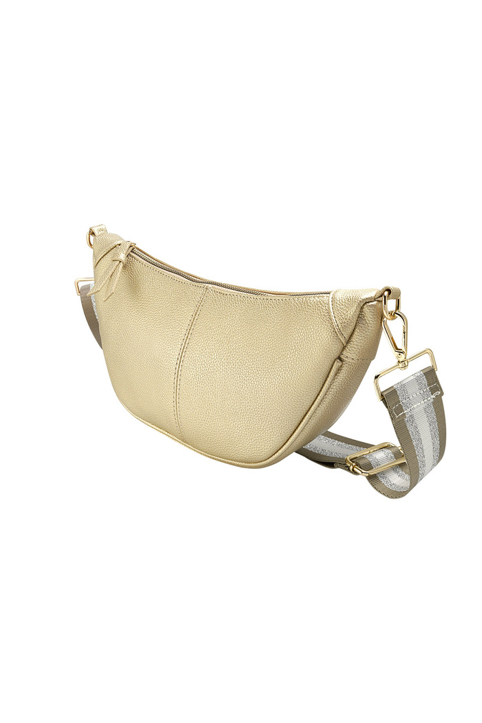 Pouch bag with cheerful strap - gold Picture6